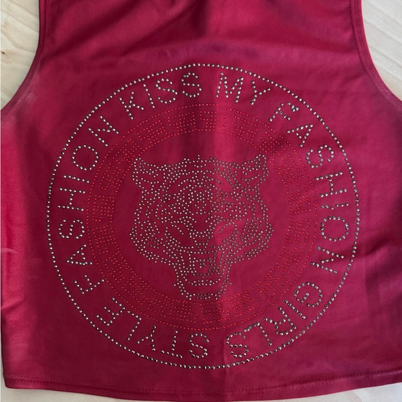 Kiss Me Women’s Satin Tank Top Zip Back Top Size M - Picture 6 of 8